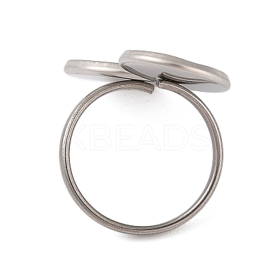 Non-Tarnish 304 Stainless Steel Open Cuff Ring Findings STAS-E124-05M-P-1