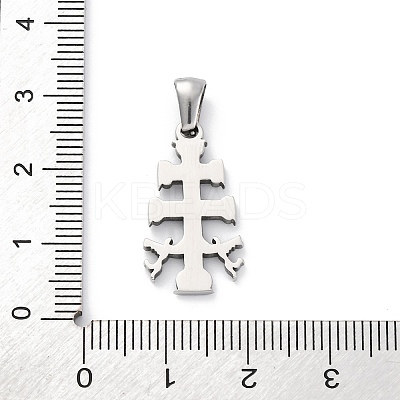 304 Stainless Steel Pendants STAS-U043-17P-1