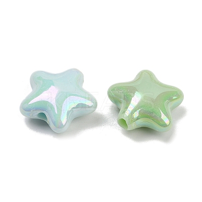 Opaque Acrylic Beads X-OACR-C022-20-1