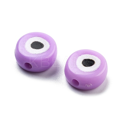 Opaque Printed Acrylic Beads OACR-G038-04H-1