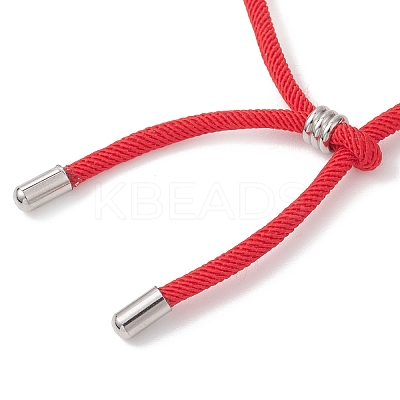 Nylon Round Cord Slider Bracelet Makings AJEW-JB01516-1