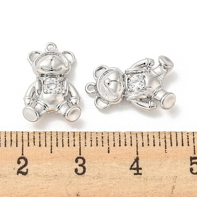 Brass Micro Pave Cubic Zirconia Pendants KK-Q809-18P-1