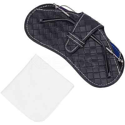 1Pc PU Leather Eyelasses Storage Bag AJEW-CN0002-61D-1