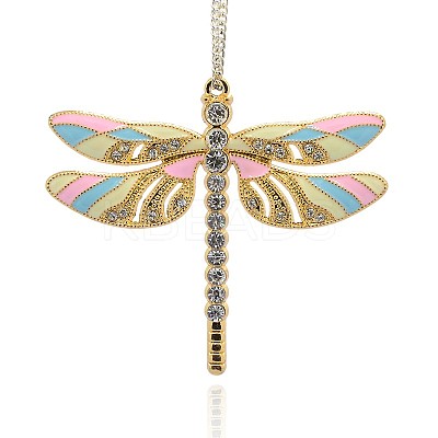 Golden Tone Alloy Enamel Insect Big Pendants ENAM-J033-06G-1