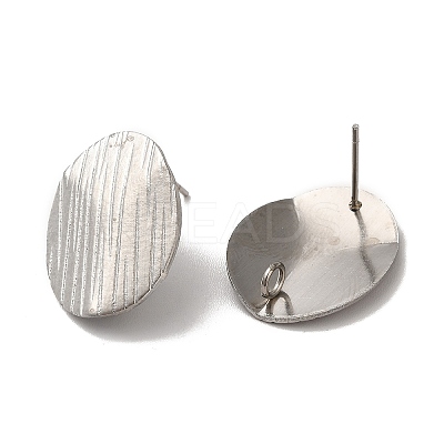 Non-Tarnish 304 Stainless Steel Stud Earrings Findings STAS-B041-07P-1