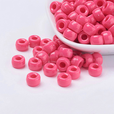 Valentine's Day Opaque Acrylic European Beads PL338-M4-1