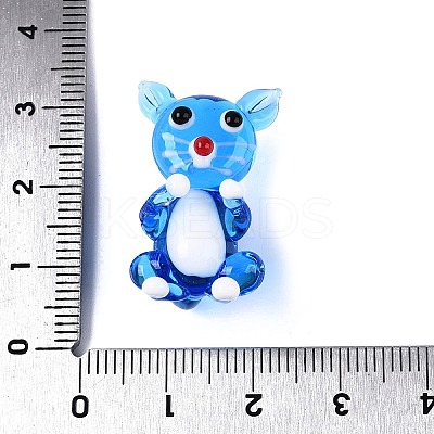Handmade Lampwork Cat Figurine Display Decorations LAMP-N034-26C-1