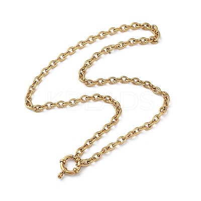 316 Surgical Stainless Steel Ring Pendant Necklaces LS-NJEW-D059-01B-G-1