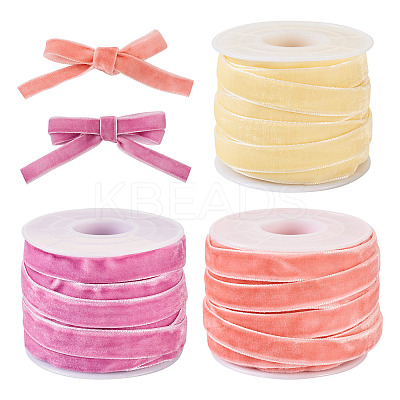30 Yards 3 Colors Single Face Velvet Ribbon SRIB-TA0001-07-1