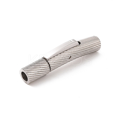 Tarnish Resistant Column 304 Stainless Steel Bayonet Necklace Clasps STAS-O035-3mm-03-1