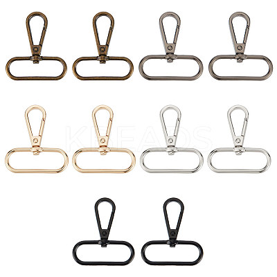 10Pcs 5 Colors Zinc Alloy Swivel Clasps FIND-HY0003-09-1
