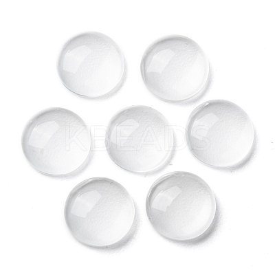 Transparent Glass Cabochons X-GGLA-R026-10mm-1