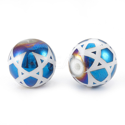 Electroplate Glass Beads EGLA-T009-09D-1