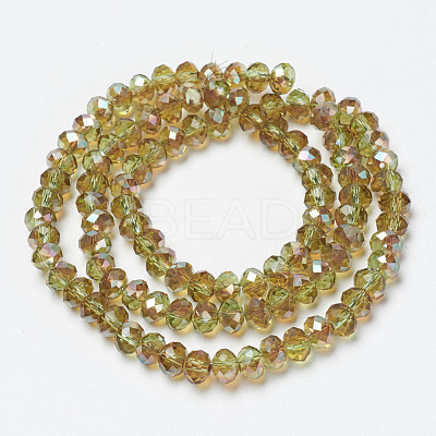 Electroplate Glass Beads Strands EGLA-A034-T6mm-J02-1