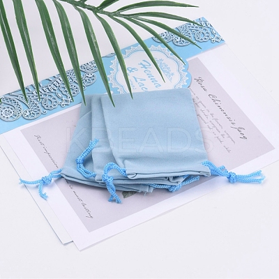 Velvet Cloth Drawstring Bags X-TP-C001-70X90mm-3-1