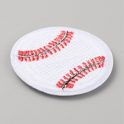 Sports Ball Theme Computerized Towel Fabric Embroidery Iron on Cloth Patches LS-PATC-WH0007-23B-1