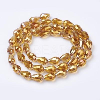 Electroplate Glass Beads Strands EGLA-D015-15x10mm-21-1