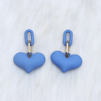 Heart Acrylic Dangle Stud Earrings FS-WG6C9EC-14-1