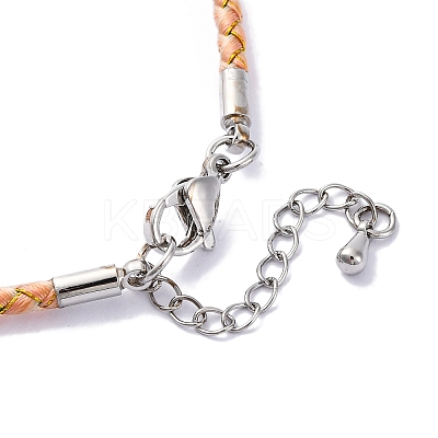 Polyester Cord Braided Bracelet Makings MAK-Z003-01P-09-1