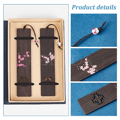 Rectangle Wood Bookmark OFST-WH0002-19-1