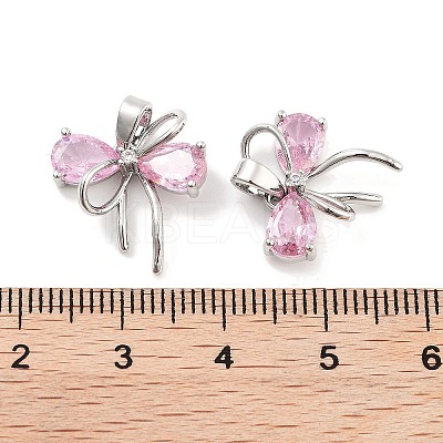 Brass Micro Pave Cubic Zirconia Pendants KK-P271-05P-B-1