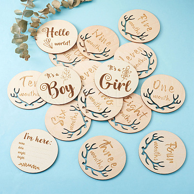 Basswood Milestone Cards WOOD-TA0002-44-1