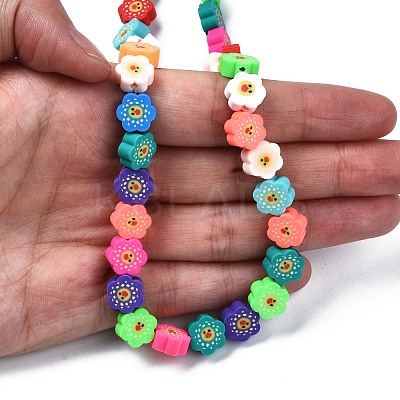 Handmade Polymer Clay Beads Strands CLAY-T020-03-1
