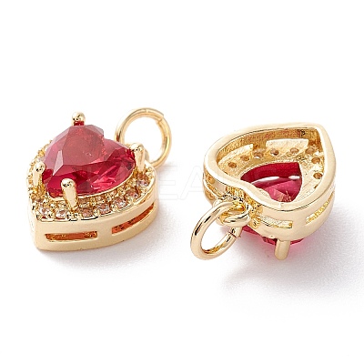 Brass Micro Pave Cubic Zirconia Charms ZIRC-A019-14G-C-1