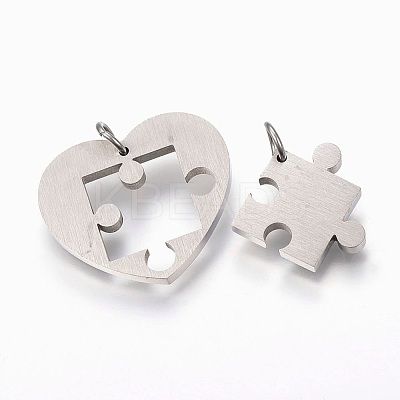 Non-Tarnish 304 Stainless Steel Split Pendants STAS-F168-12P-1