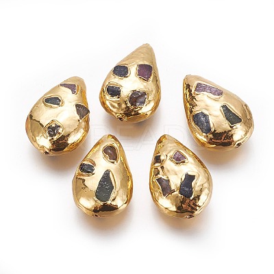 Natural Black Fossil Beads KK-F802-09-1