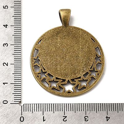 Tibetan Style Alloy Pendant Cabochon Settings PALLOY-J494-30AB-1