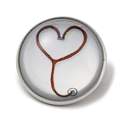 Round Glass Brooches FIND-Q096-01N-1
