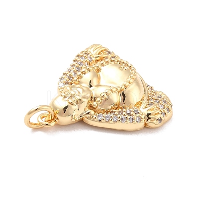 Eco-Friendly Brass Micro Pave Cubic Zirconia Pendants KK-K2685-12G-1