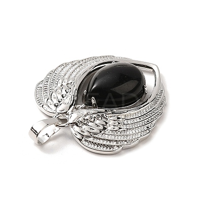 Natural Obsidian Teardrop Pendants KK-K331-02P-05-1