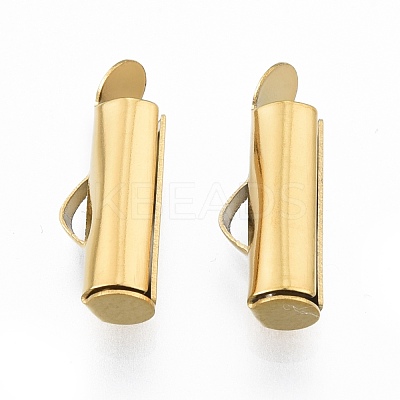 304 Stainless Steel Slide On End Clasp Tubes STAS-S115-01D-G-1
