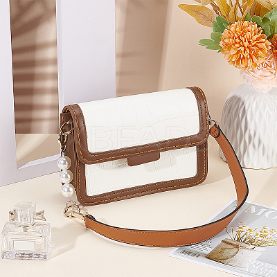 1Pc PU Imitation Leather Bag Handles DIY-WR0003-27B-1
