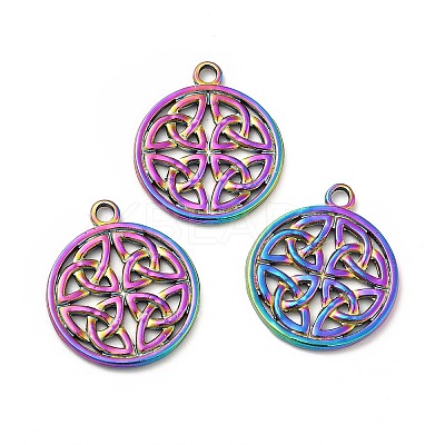Ion Plating(IP) 201 Stainless Steel Pendants STAS-P312-12MC-1