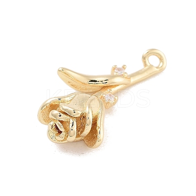 Brass Pave Clear Cubic Zirconia Pendants LS-KK-Z061-12G-1