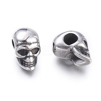 Halloween 304 Stainless Steel European Beads STAS-F243-43AS-1