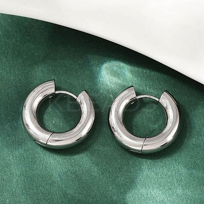 202 Stainless Steel Polishing Hoop Earrings EJEW-M106-02P-03-1