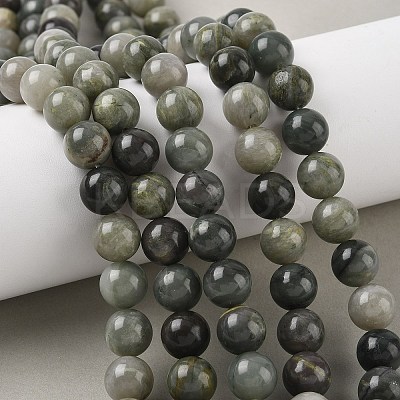 Natural Green Rutilated Quartz Beads Strands G-P325-03-10mm-1