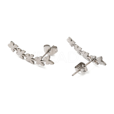 Non-Tarnish 304 Stainless Steel Stud Earrings LS-EJEW-H095-02P-1