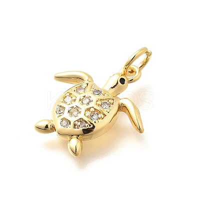 Brass Micro Pave Cubic Zirconia Pendants KK-Q040-02G-G-1