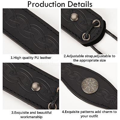 PU with Alloy and Iron Headring AJEW-WH20080-31A-1