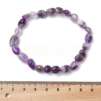 Natural Amethyst Stretch Beaded Bracelets BJEW-K213-C22-1