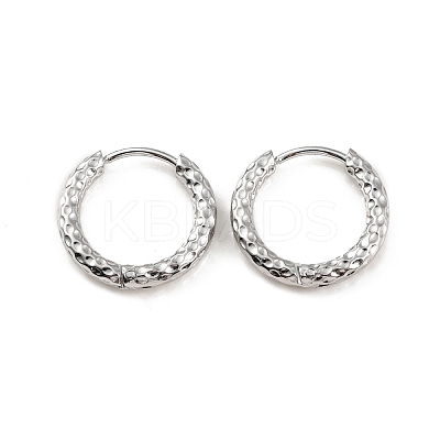 Non-Tarnish 304 Stainless Steel Grooved Hoop Earrings LS-EJEW-M218-01B-P-1