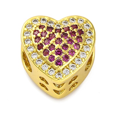 Heart European Beads KK-Z081-01A-1