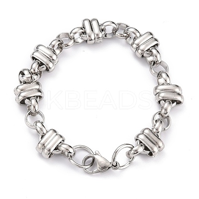 Tarnish Resistant 304 Stainless Steel Link Chain Bracelets X-BJEW-Z011-01P-1