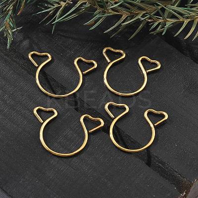 304 Stainless Steel Heart Clip on Nose Rings AJEW-A062-01B-G-1