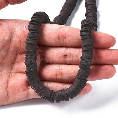 Flat Round Handmade Polymer Clay Beads CLAY-R067-10mm-38-1